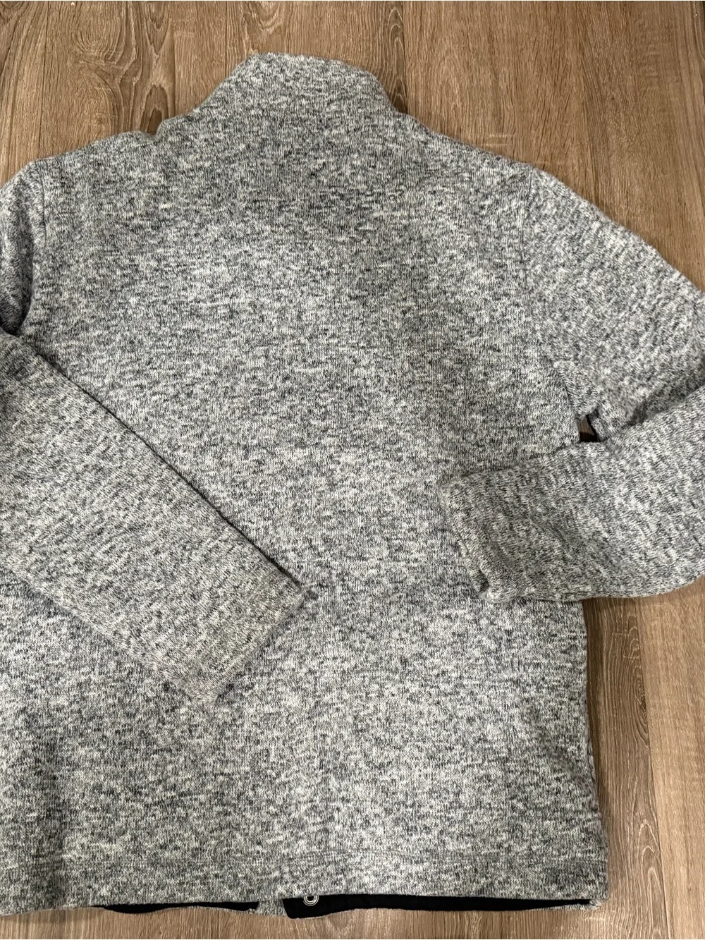 Banana Republic Heather Gray Knit Button-Up Jacket